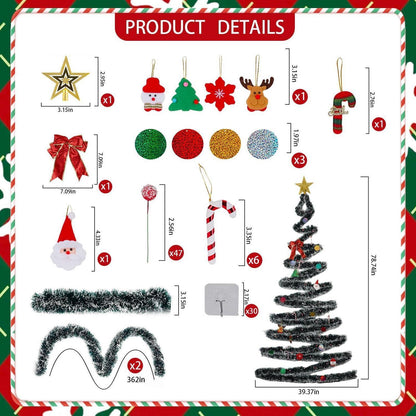 Weihnachtsbaum Wanddeko 180cm – DIY Tannenbaum für die Wand