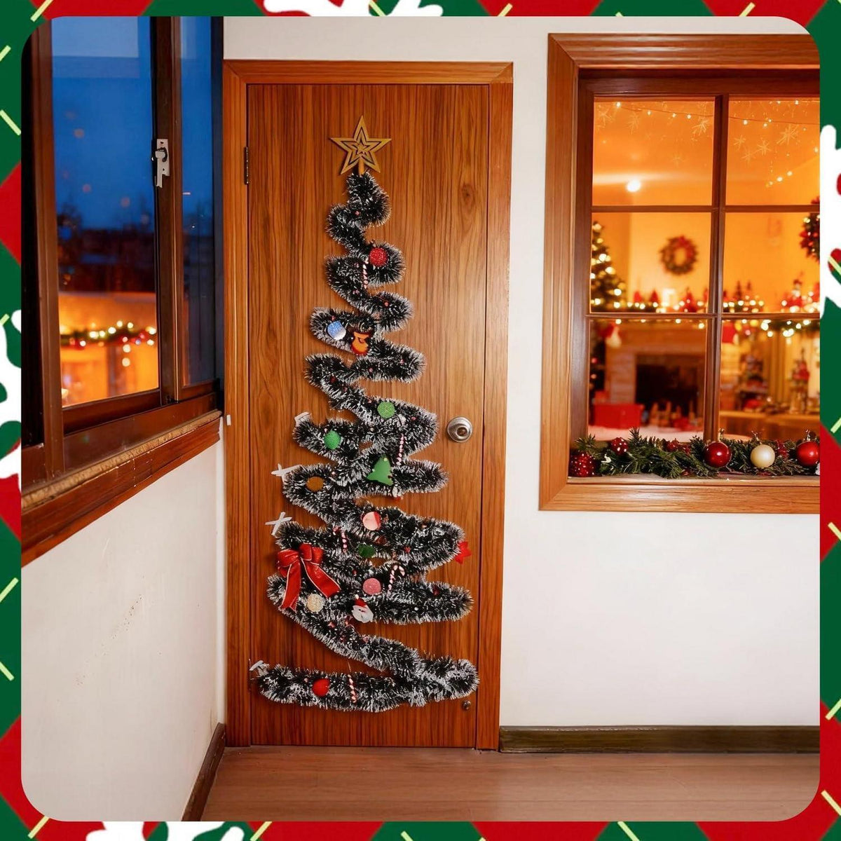 Weihnachtsbaum Wanddeko 180cm – DIY Tannenbaum für die Wand