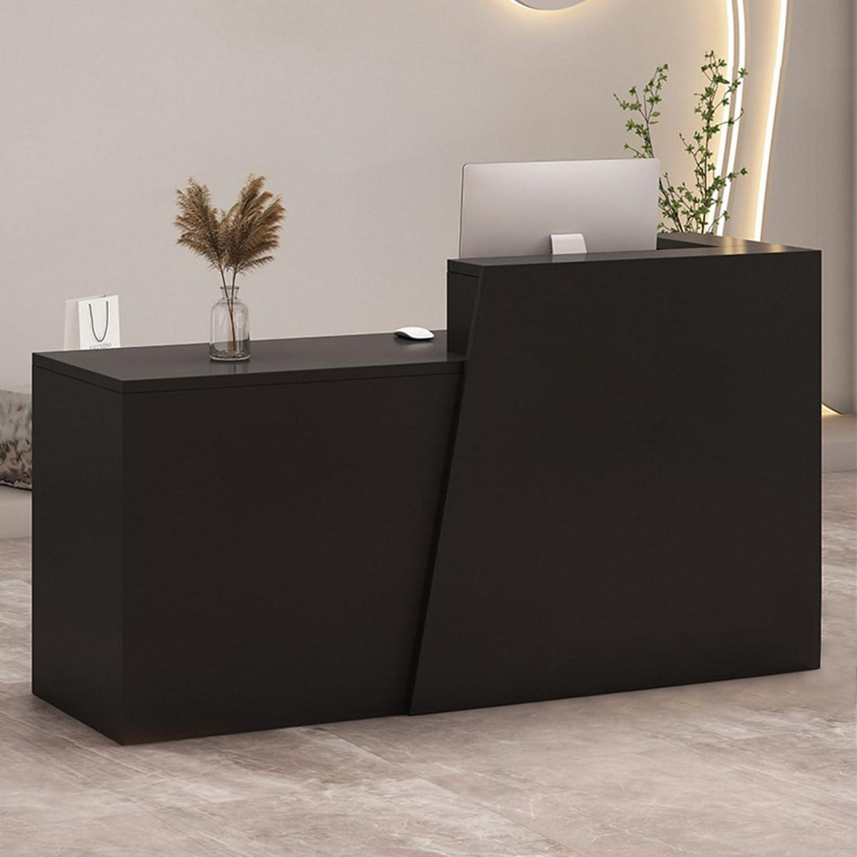 Empfangstheke mit Schublade – Modern & Viel Stauraum (190x42x100cm)