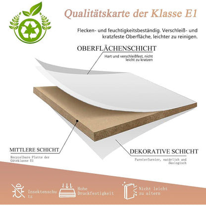 Empfangstheke mit Schublade – Weiß & Schwarz, 100x42x100cm