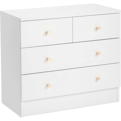 Weißes Sideboard mit 5 Schubladen – 66x33x73 cm