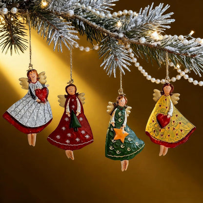 4x Metall Engel Anhänger Weihnachten 2026