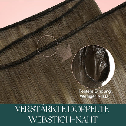 Echthaar Tressen Ombre #6/60/6 – 50cm, 100g