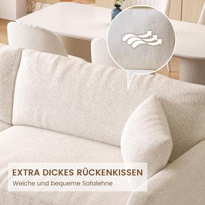 Beiges 2er Sofa – Modernes Wohnzimmer Sofa 266cm