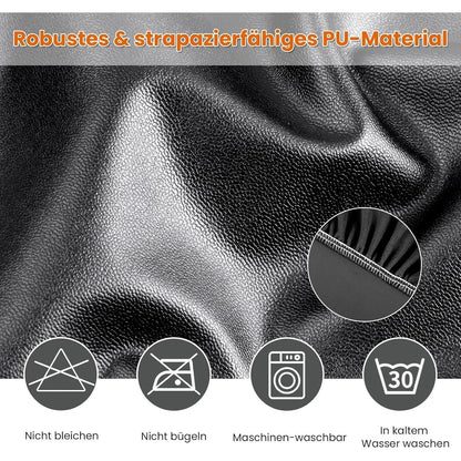 PU Stuhlhülsen 4er Set – Schwarz, Wasserabweisend & Elastisch