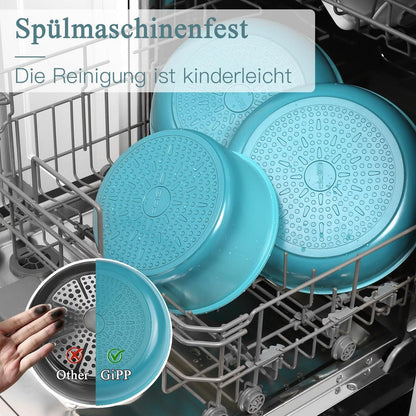 11-teiliges Topfset mit abnehmbarem Griff & Induktionsboden