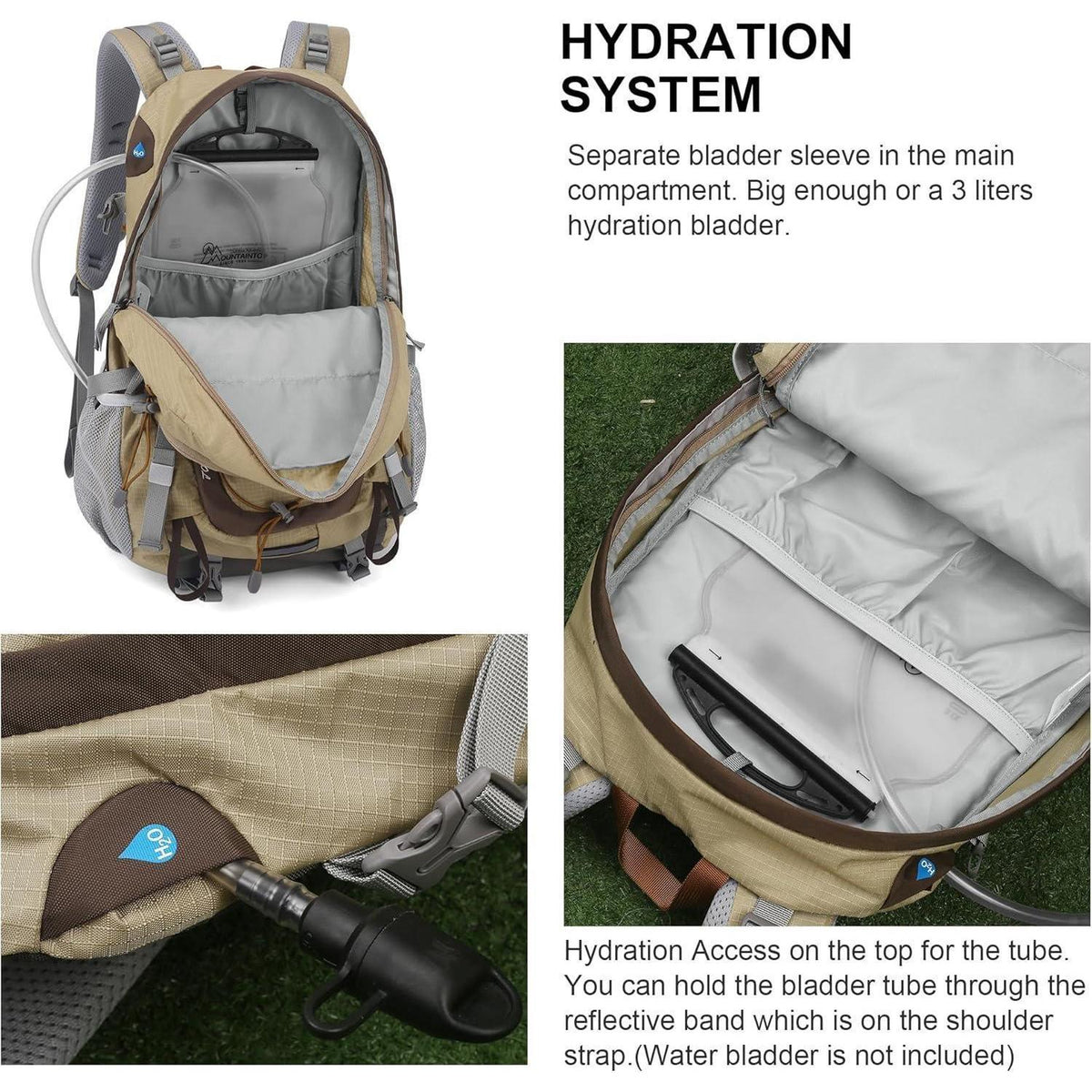 Trekkingrucksack 40L Kaffee - Outdoor Rucksack für Wandern & Reisen