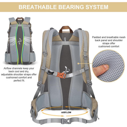 Trekkingrucksack 40L Kaffee - Outdoor Rucksack für Wandern & Reisen