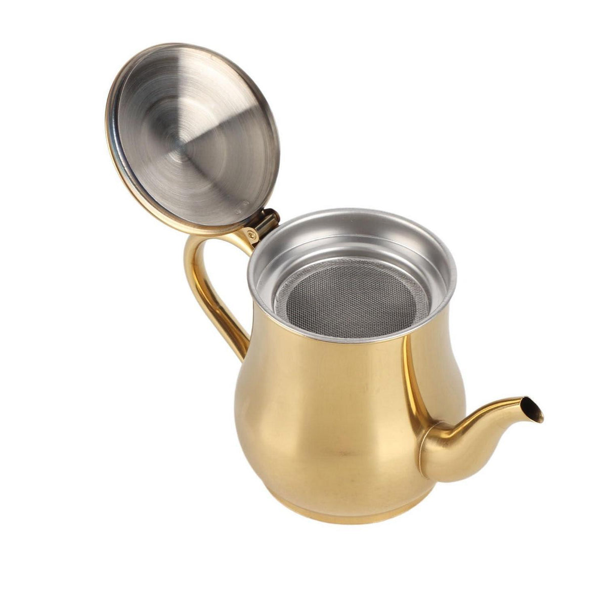Edelstahl Teekanne 500ml mit Infuser, Gold