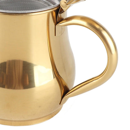 Edelstahl Teekanne 500ml mit Infuser, Gold