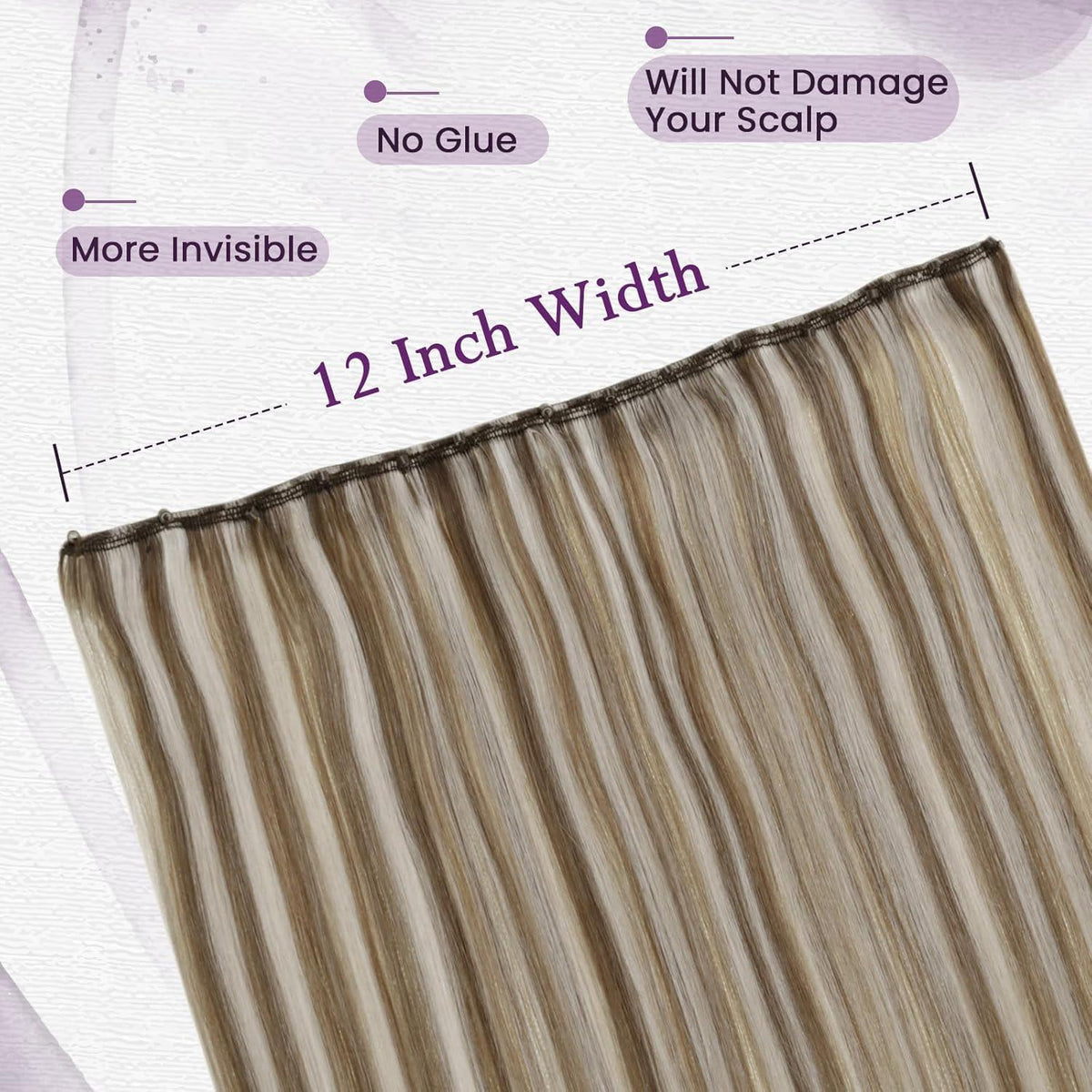 Echthaar Tressen Blond Highlights 40cm - 50g #P8/60