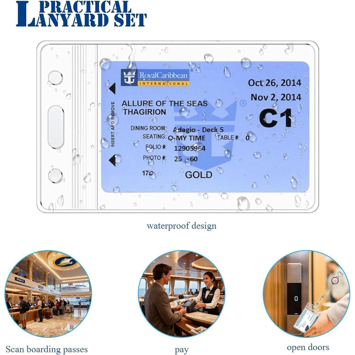 Lammcou Kofferanhänger XXL – Wasserdicht & mit Lanyard Set