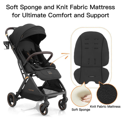 Faltbarer Baby-Kinderwagen – Reisebuggy mit Verstelllehne & UV-Schutz