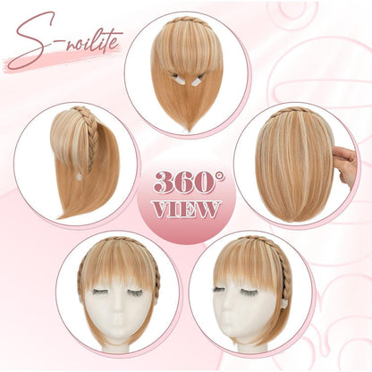 Stirnband mit Pony – Dunkelblond Mix mit Blondblond