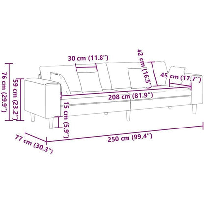 Rosa Samt U-Form Wohnlandschaft Couch mit Eckigen Armlehnen