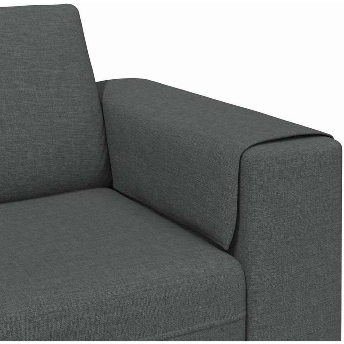 Modernes Cord Polstersofa Dunkelgrau 250cm
