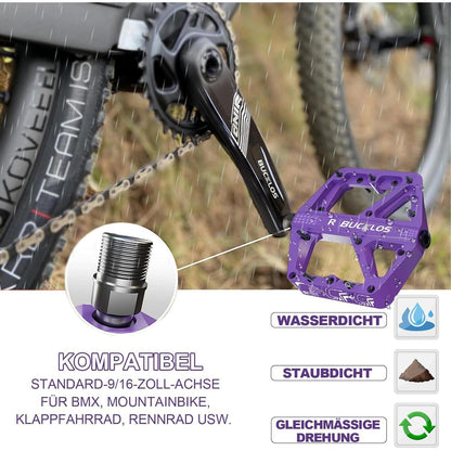 Nylon Fahrradpedale – Große Plattform, Violett, 9/16"
