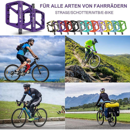 Nylon Fahrradpedale – Große Plattform, Violett, 9/16"