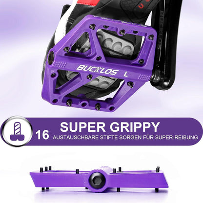 Nylon Fahrradpedale – Große Plattform, Violett, 9/16"