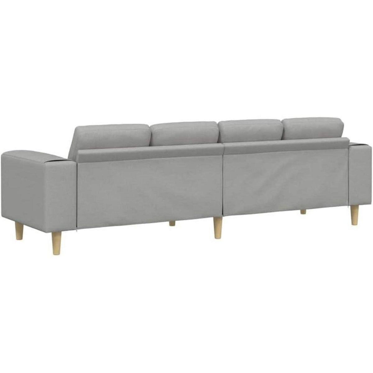 Modernes Schlafsofa 4-Sitzer Couch mit Schlaffunktion Wolken-Grau