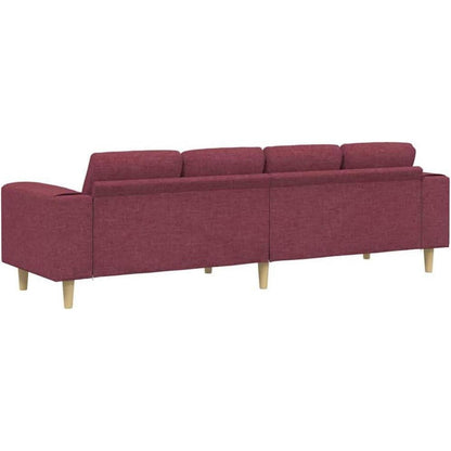 Modernes Cord Polstersofa Weinrot 250x188x76 cm