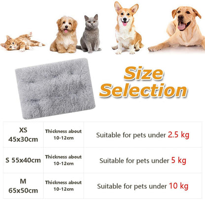 Flauschiges Hundebett Rechteckig – Weiches Kissen 55x40cm Orange
