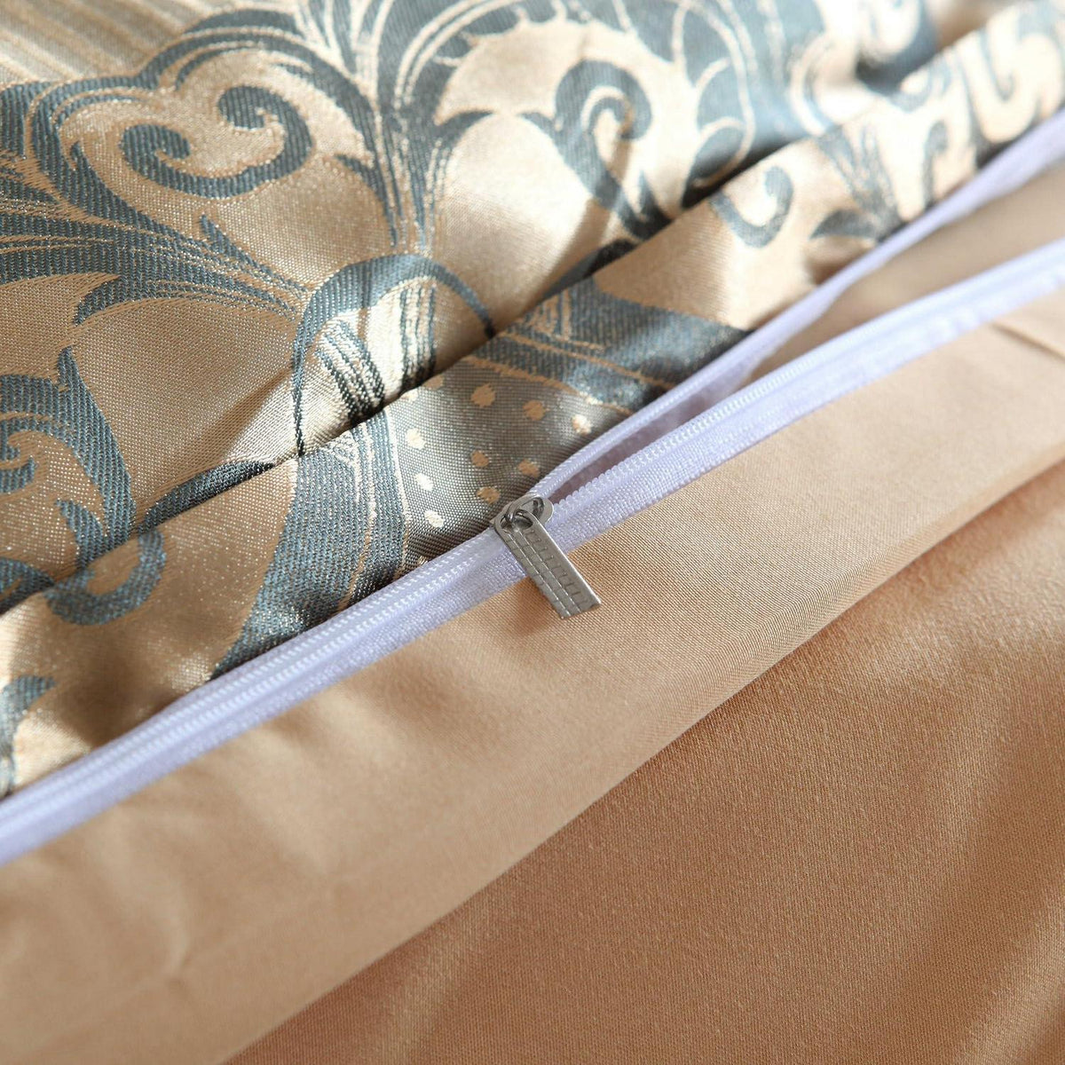 Satin Bettwäsche Set 135x200 cm - Goldfarben, 4-teilig