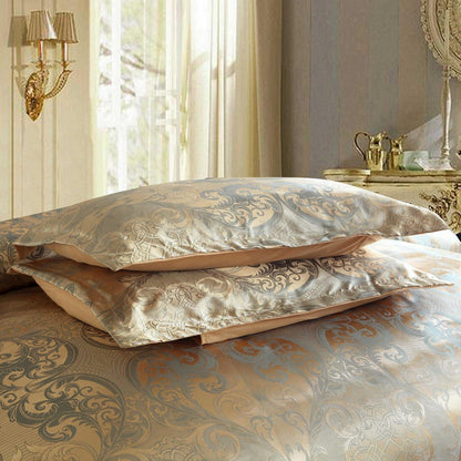 Satin Bettwäsche Set 135x200 cm - Goldfarben, 4-teilig