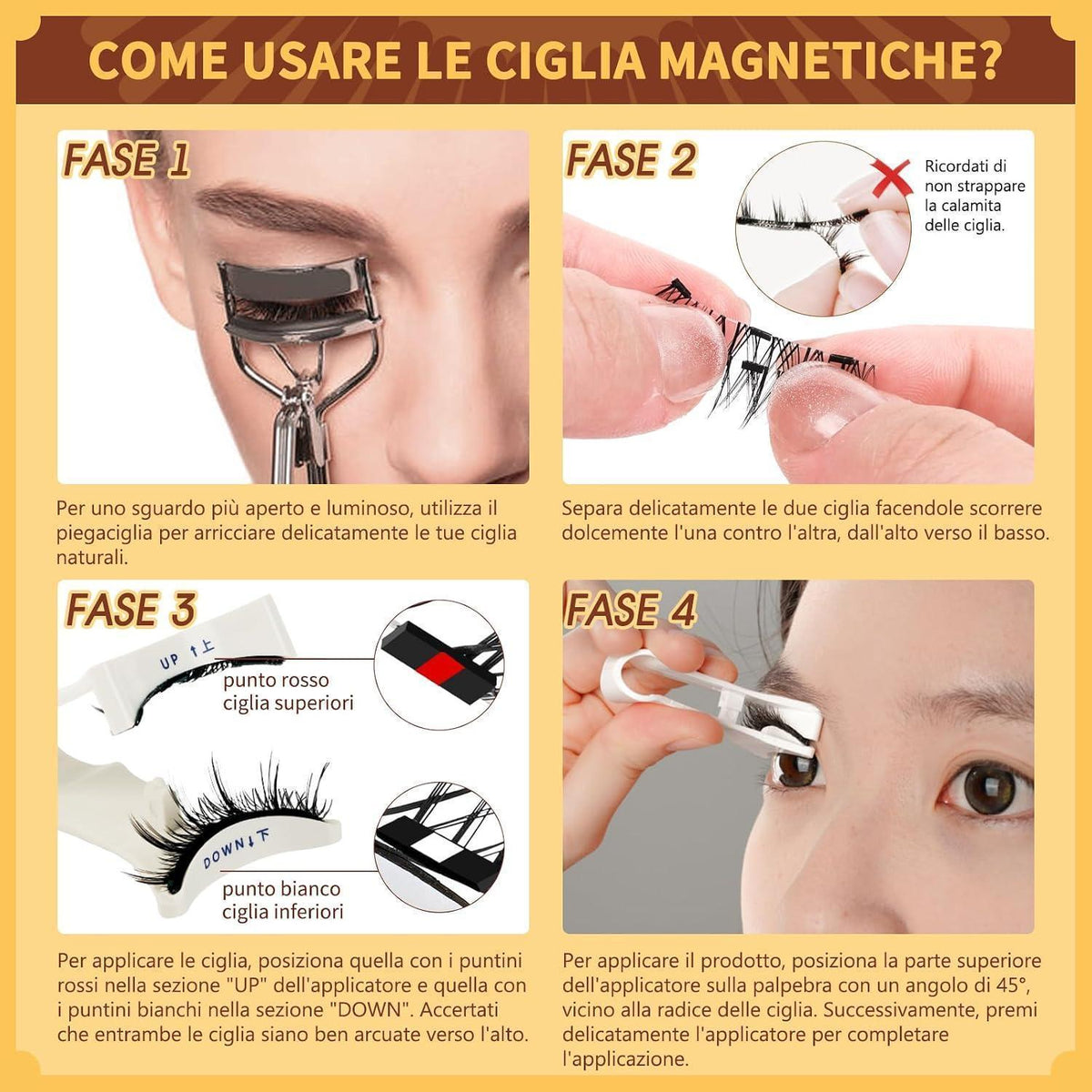 Magnetische Wimpern Set mit Applikator – Natürlicher Look für Anfänger