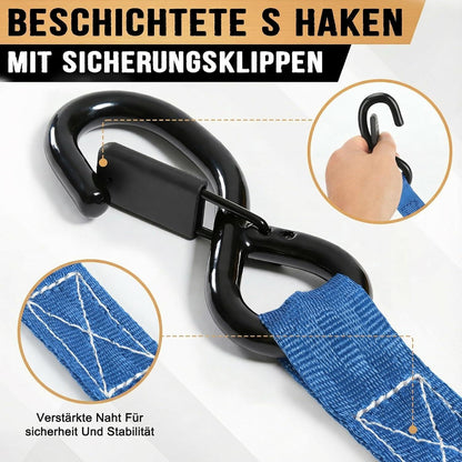 Automatischer Spanngurt-Set (4er) – 3m x 25mm, EN 12195-2