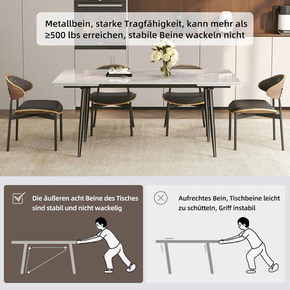 Essgruppe modern, ausziehbar (160-240cm) mit 6 Stühlen