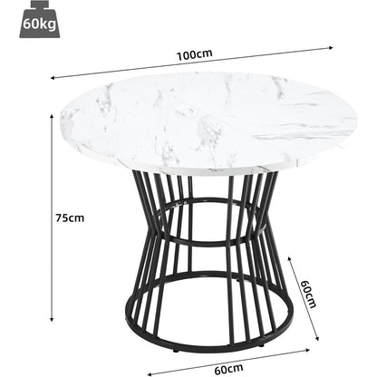 5-teiliges Esstisch Set Grau & Schwarz – Modernes Esszimmer