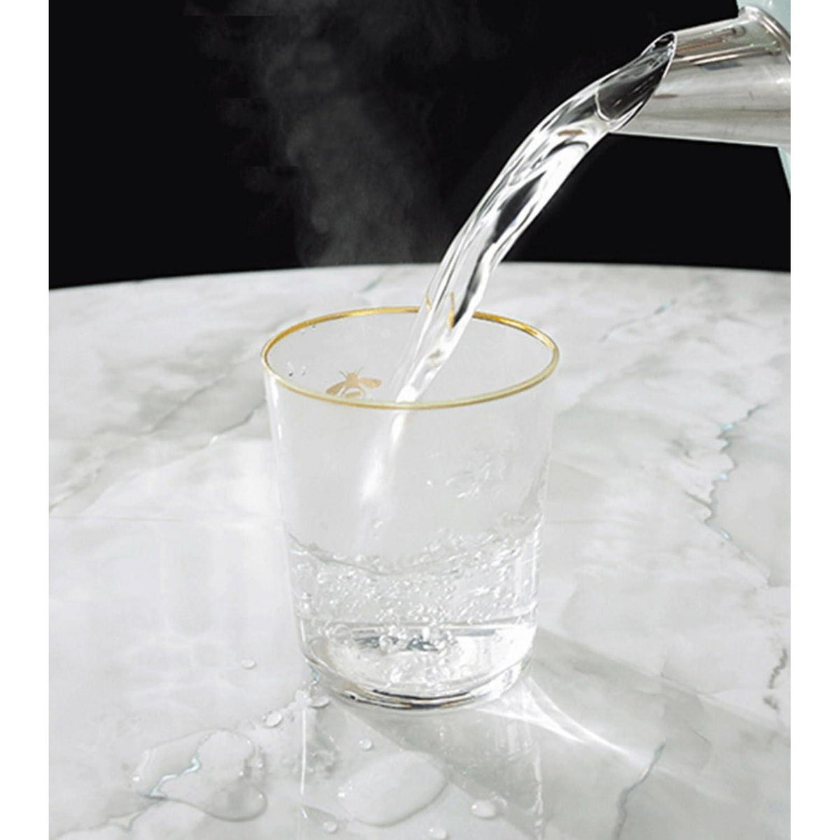 Wasserdichte PVC Tischdecke Hellgold Marmor 90x180 cm