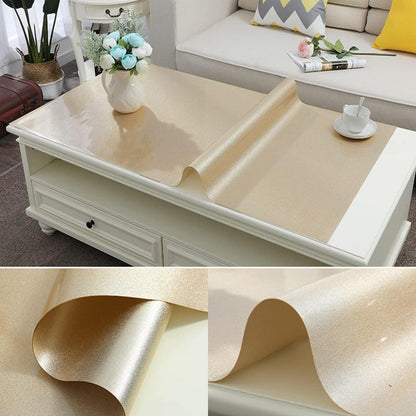 Wasserdichte PVC Tischdecke Gold 90x150cm – Schutzfolie für Tisch