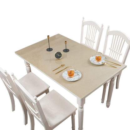 Wasserdichte PVC Tischdecke Rechteckig 80x200cm Gold Schutzfolie