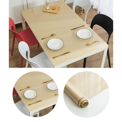 Wasserdichte PVC Tischdecke Rechteckig 80x200cm Gold Schutzfolie