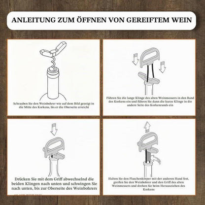 Ah So Weinöffner Set – Korkenzieher für Alte Weine
