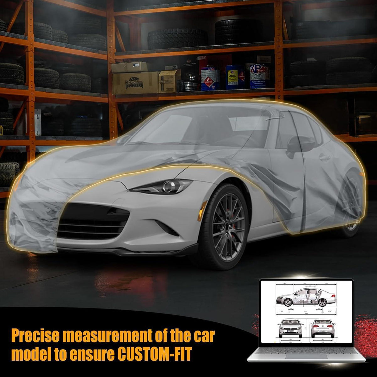 Wasserdichte Autoabdeckung für Mazda Miata/MX-5 1998-2025