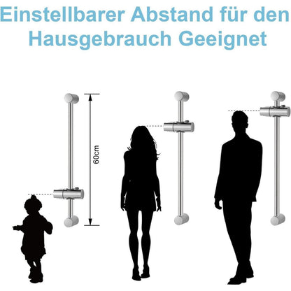 Verstellbare Duschstange 60cm mit Brausestange und Duschkopf