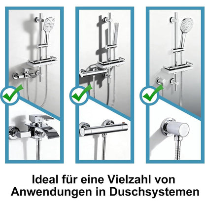 Verstellbare Duschstange 60cm mit Brausestange und Duschkopf