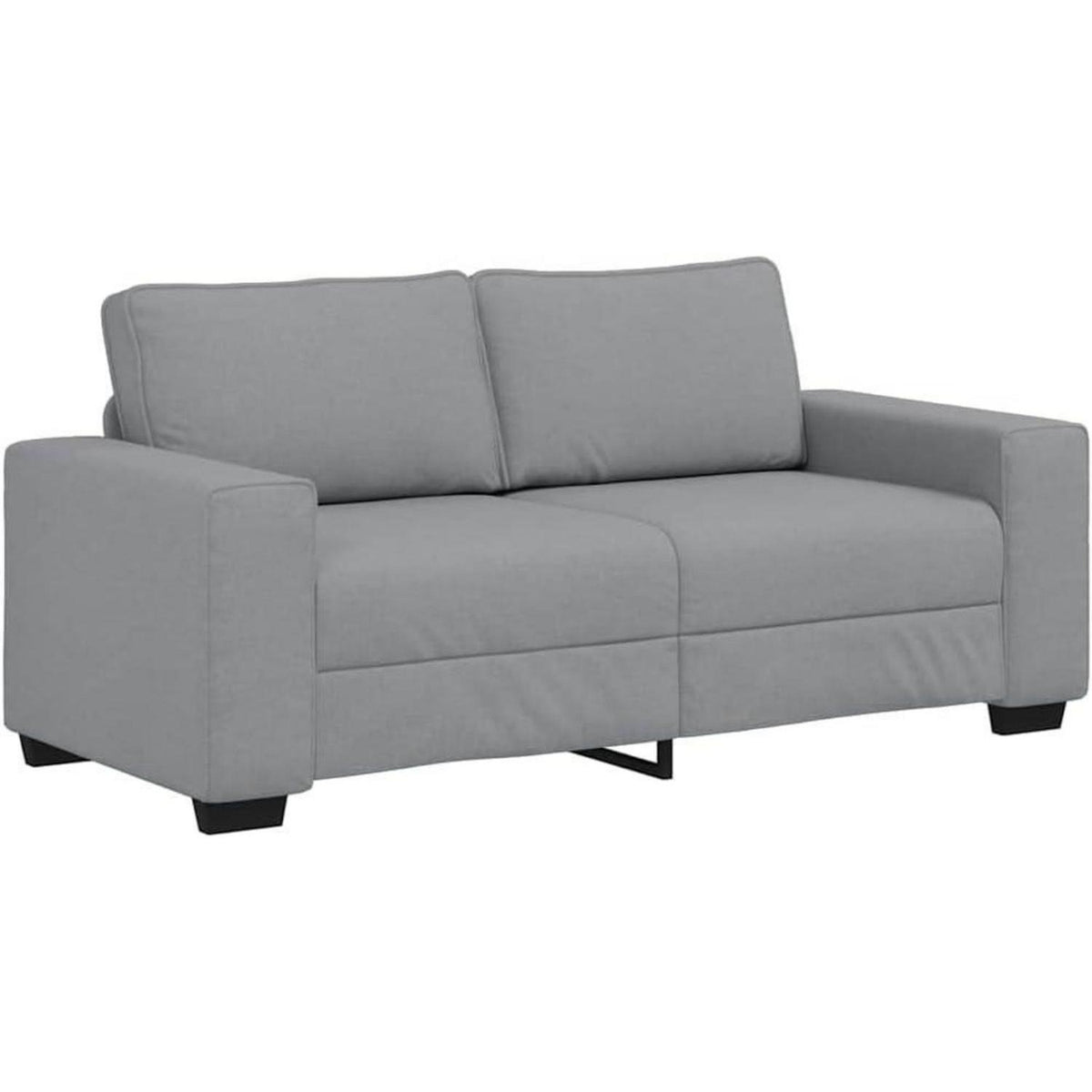 Klappsofa mit Schlaffunktion, Hellgrau, 2-Sitzer Sofa