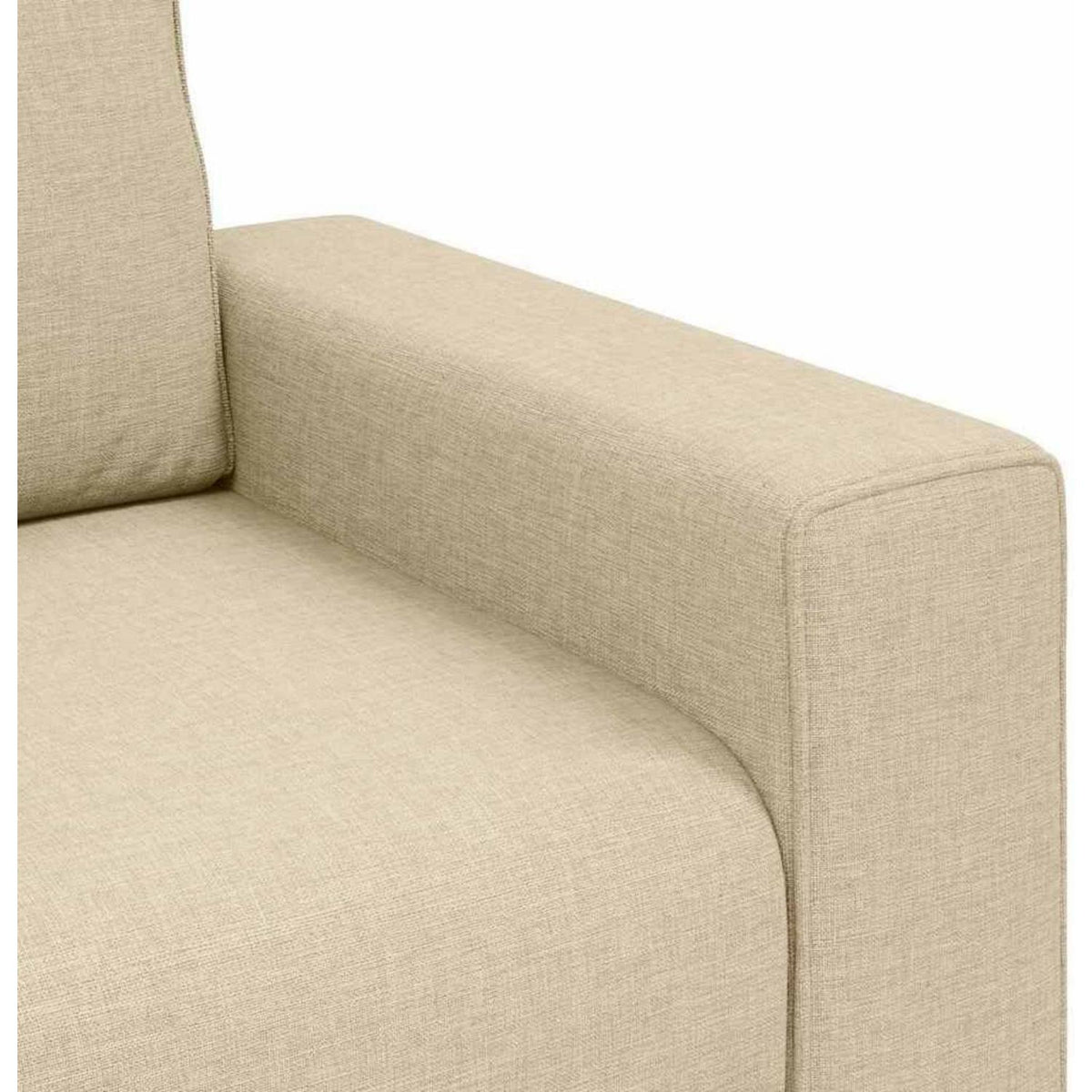 Bequemes 2-Sitzer Sofa im Modern-Stil, Creme