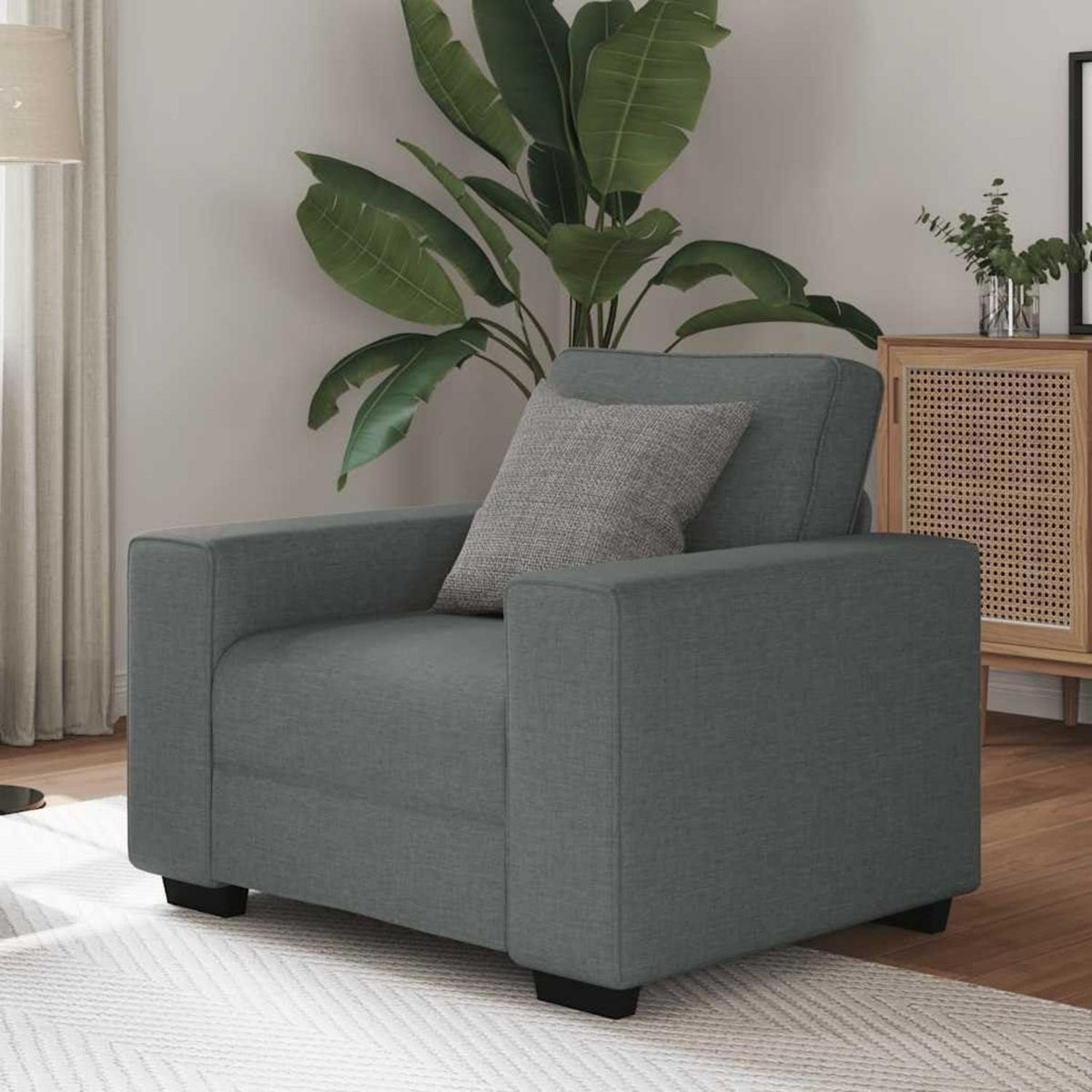 Klappsofa mit Schlaffunktion – Dunkelgrau, 60 cm