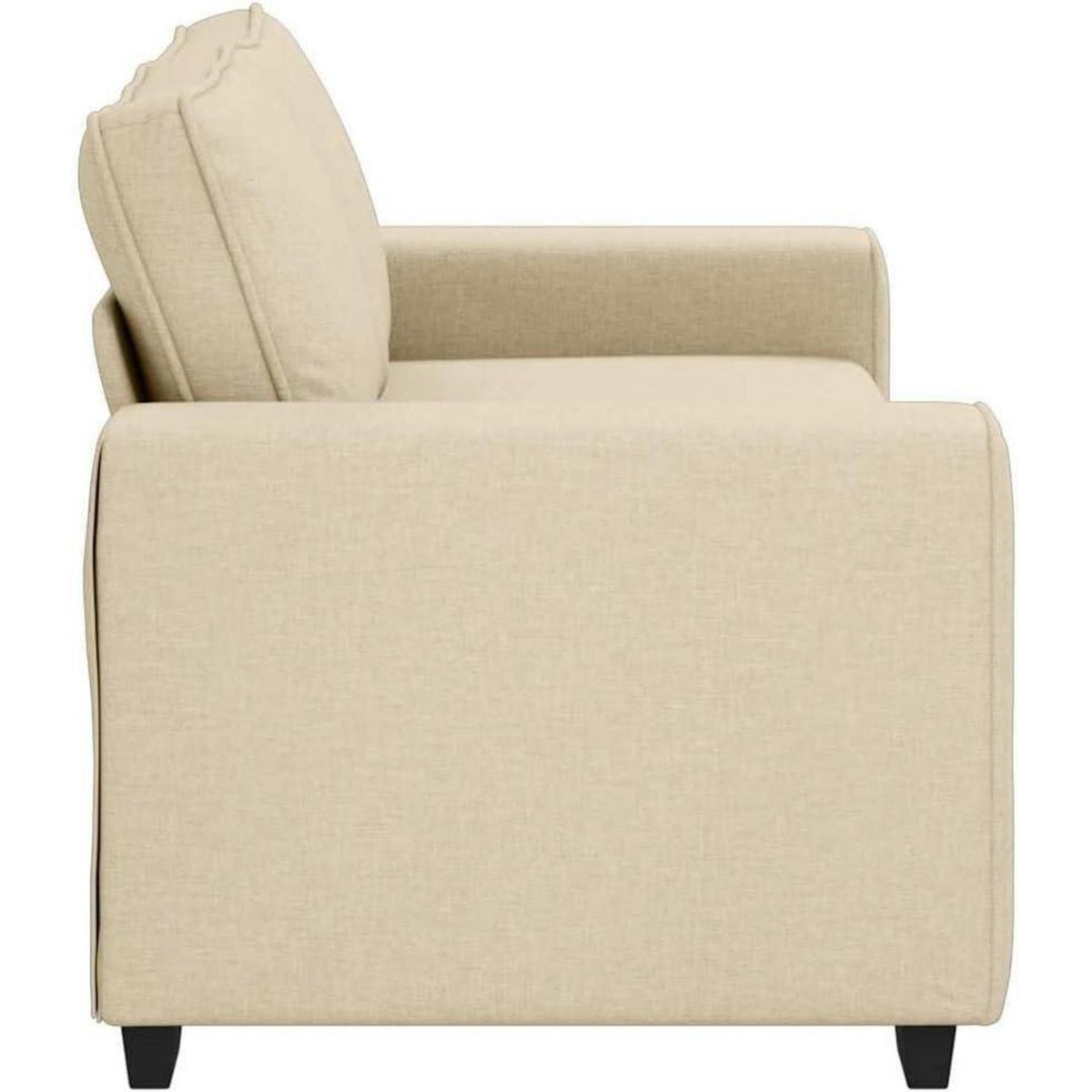 Bequemes 2-Sitzer Sofa im Modern-Stil, Creme 140cm