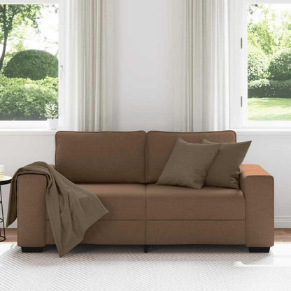 Modernes Sofa mit extra tiefen Sitzen, Braun 140cm
