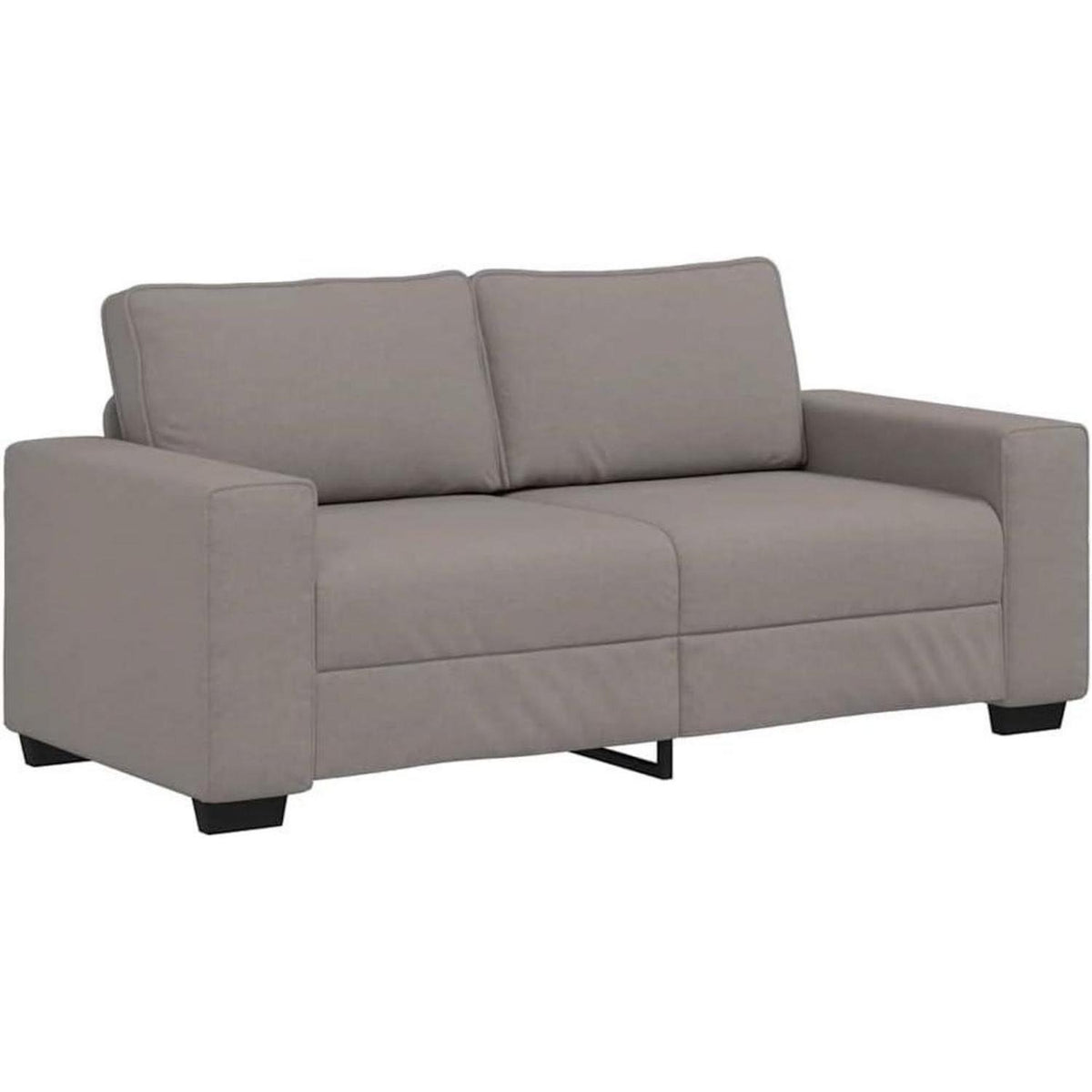 Modernes Sofa mit extra tiefen Sitzen, Taupe 140cm