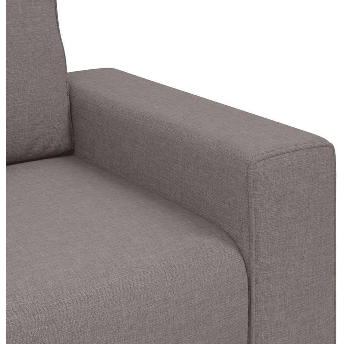 Modernes Sofa mit extra tiefen Sitzen, Taupe 140cm