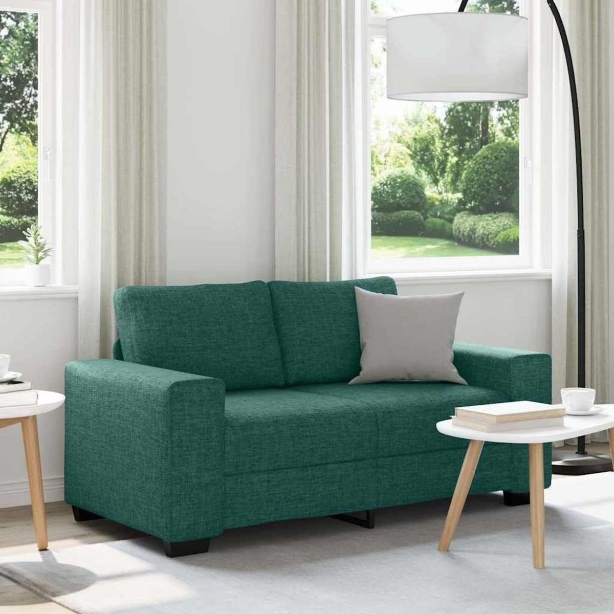 Bequemes 2-Sitzer Sofa Dunkelgrün – Modernes Polstersofa 120cm