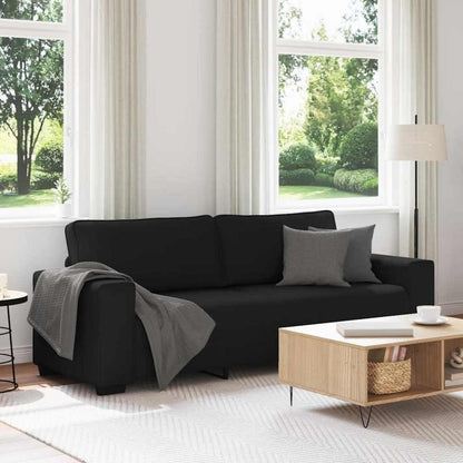 Schlafsofa 3-Sitzer Schwarz – Bequemes Klappsofa für Wohnzimmer