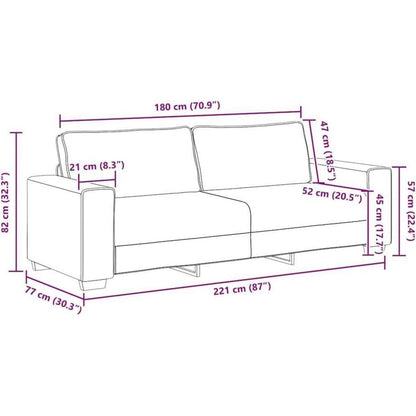 Schlafsofa 3-Sitzer Schwarz – Bequemes Klappsofa für Wohnzimmer